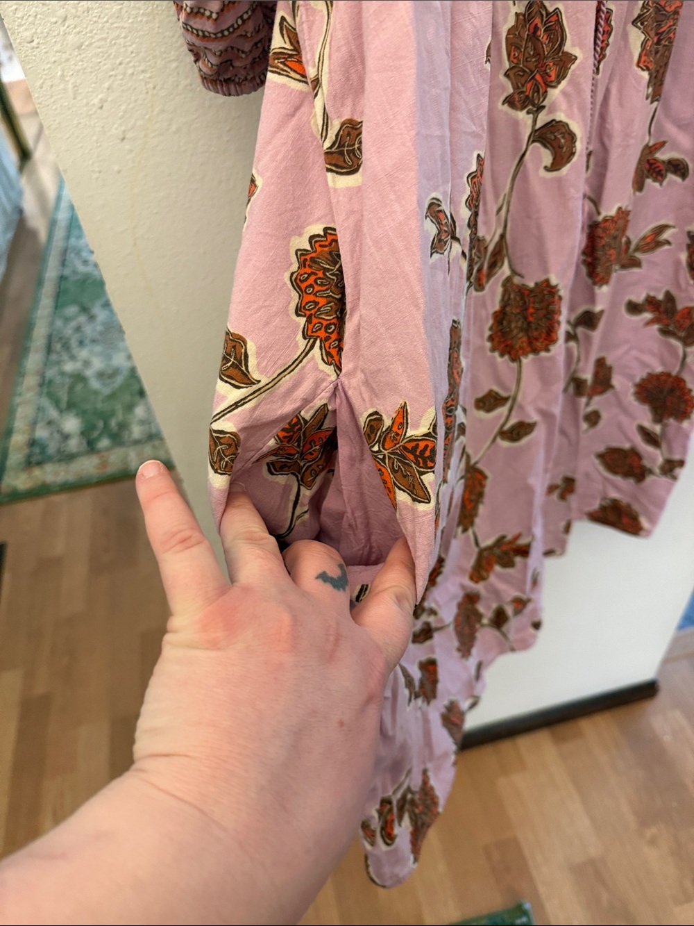 Knox Rose Lavender and Orange Floral Dress - Picture 6 of 6